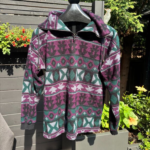 Fibres Vintage Quarter-Zip Sweater - Picture 1 of 5